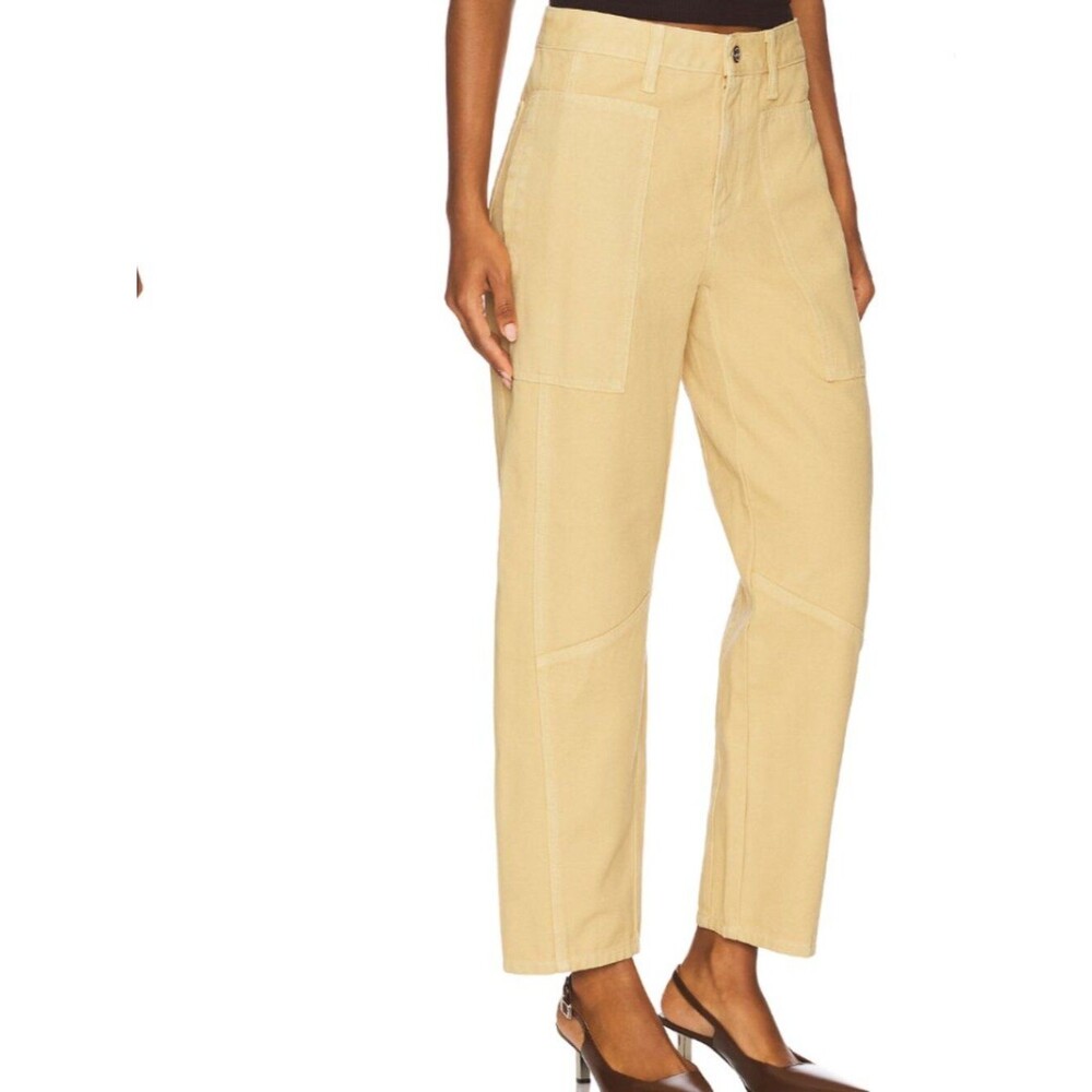 Joes Jeans Krista Straight Leg Butter Yellow Barrel Jeans Womens size 28